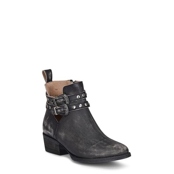 Corral Circle G Womens Distressed Harness & Studs Booties Round Toe Size 8